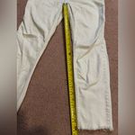 Free People  Jeans Womens 30 White Ankle Crop Raw Hem Button Fly Minor Pulls Photo 3