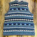 Susan Bristol Vintage Hand Knit Sweater Vest  Wool Striped Fair Isle Small Photo 1