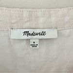 Madewell Puff-Sleeve Button-Wrap Midi Dress in Undyed Stripe Cotton Linen Size 6 Photo 7