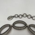 Fossil  Belt Y2K 90's Metal Chain Oval Links Boho Adjustable Hammered Silver Photo 1