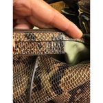 G.I.L.I. Milano Python Printed Hobo Bag Leather Shoulder Brown Zipper Strap EUC Photo 6