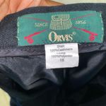 Orvis Vintage Cashmere Flat Front Slacks Dress Pants in Black Size 16 Photo 5