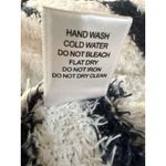 FAVLUX Mariner Stripe Loose Turtleneck Fluffy Sweater Button Accents Cream/Navy Size S Photo 6