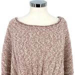 Free People  Good Day Cropped Sweater  Mauve Boucle Knit Size Small Photo 1