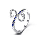 Boutique NEW HEART HALO RING, WHITE GOLD PLATED 925 SILVER, LOVE RING, CUTE RING, SIZE 6 Photo 4