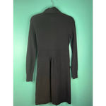 J.Crew Wool Cashmere Turtleneck Sweater Dress XS Black | Long Sleeve Knit with P Photo 5