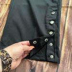 Missguided Womens Cropped Trousers Black Press On Buttons on Sides Size 4 Photo 6