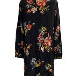 Old Navy  Size Small Womens Dress Long Sleeve Floral Aline Black Photo 1