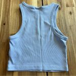 H&M Light Blue Ribbed Cropped Tank Top Size Small Photo 2