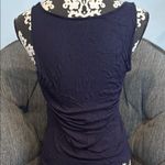 NEW YORK & COMPANY Fitted Navy Blue Sequin Sleeveless Tank Top Size Medium Photo 6