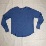 Sonoma  | Blue Cozy Waffle Pullover Long Sleeve Top | Small Photo 1
