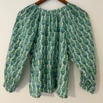 India Collection Emerson Fry Frances Frida Blue Green Organic Cotton Top EUC XS Photo 10