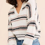 Free People  Kennedy Striped Pullover Sweater Photo 0
