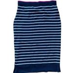On 34th Navy and White Striped Women's Skirt L Blue Size L Photo 0
