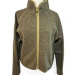 Athleta  Women's Green Stroll Fleece Full zip Stand up Collar Jacket Size XL Photo 0