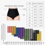 COCOPEAR Women's Ruched High Waisted Bikini Bottom Retro Vintage Swim Short Tankinis Black Size XXL Photo 2