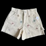 PacSun Women’s Embroidered Butterfly Corduroy Cutoff Shorts Size 25 High Waist Photo 3