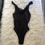 Topshop nwt  black glitter ruffle bodysuit size US 6 Photo 1