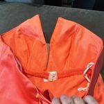 Women’s Strapless Orange Satin Full Length Prom Party Formal Dress Size L *READ Size L Photo 6