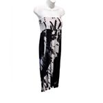 Billabong Beachy Strapless Tie Dye Maxi Dress Sz L Flowing Skirt Black Gray Photo 1