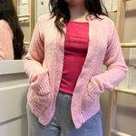 The Comfy Cute and Pastel Pink Knitted Sweater with Pockets Photo 2