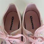 Superga Sneakers Pink with White Embroidered Daisies Women's Size 8 EU 39 Photo 3
