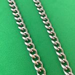 Titanium Steel Link Chain Necklace for Men Women,Punk Hip Hop Necklace Silver Photo 2