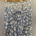 Reformation  blue white floral elastic waist adjustable strap crop top size 4 Photo 3