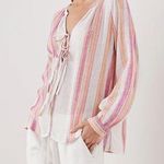 Rails 
BRIELLE LINEN MIX BLOUSE HIBISCUS STRIPE size XS Photo 0
