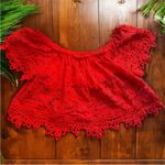 Free People Red Sweet Dreams Lace Crop Top - XS Photo 7
