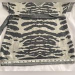 Tribal Sweater Dress Womens M Silver Gray Zebra Print Belted Tunic Top Size M Photo 9
