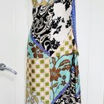 ZARA dress maxi Multicolor Halter printed satin effect casual wedding party Photo 12