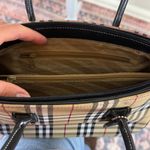 Vintage Plaid and Leather Shoulder Bag Tan Photo 4