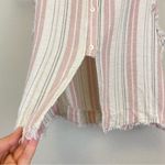 Cloth & Stone  Back Button Up Linen Blend Striped Tank Size M Photo 3