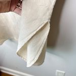 ZARA Women's Safari Shirt Size Small Linen Oversized Tan Long Sleeve Button Up Photo 3