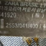 ZARA  The High Rise Marine Straight Jeans Size 12 Wide Leg Raw Hem 2553/041/400 Photo 7