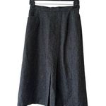Vintage Hunters Run Wool Skirt Gray Midi Long Dark Academia 80s Minimalist 28 Size undefined Photo 0
