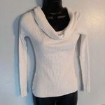 Derek Heart white ribbed lace up side sweater Photo 0