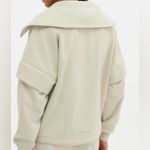 Girlfriend Collective Macie XXL Cream Zip-Up Jacket Photo 1