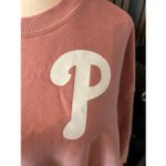 Nike  Philadelphia Phillies Sweatshirt Womens Pink MLB Swoosh Crop Pullover sz XS Photo 2