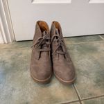 Merona  Tan Suede Chukka Lace Up Booties Size 8 Lugg Gum Sole Photo 3