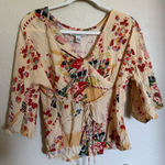 American Vintage Vintage 90s Flowy Floral Boho Babydoll Top Size Medium Empire‎ Waist Photo 0