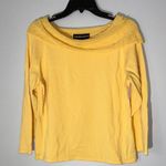 Norton Mcnaughton  Off-Shoulder Butter Yellow‎ Sweater L Soft Photo 0