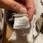 Chaser Button Front Cardigan Sweater Medium Cheetah Cozy Ruffle Long Sleeve Photo 5