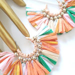 Free People New! FP Emelie Raffia Earrings Photo 11