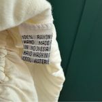 Tiare Hawaii  Cream Jumpsuit Romper Cross Front Eyelet Hem Wide Leg Photo 9