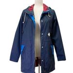 Burton DryRide Hooded Raincoat Windbreaker Navy Blue Size Small Anorak Jacket Photo 0