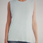 James Perse  Slub Cotton Muscle Tank Taffy Blue Size 3 Photo 0