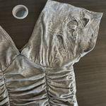 XOXO Vintage Y2K Women Ruched Top Sparkle Gray Cami Babydoll Preppy Fairy Party Photo 4