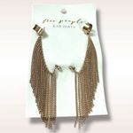 Free People Breakfast Club Ear Cuff Gold Fringe Western Bohemian Grunge Punk Photo 7